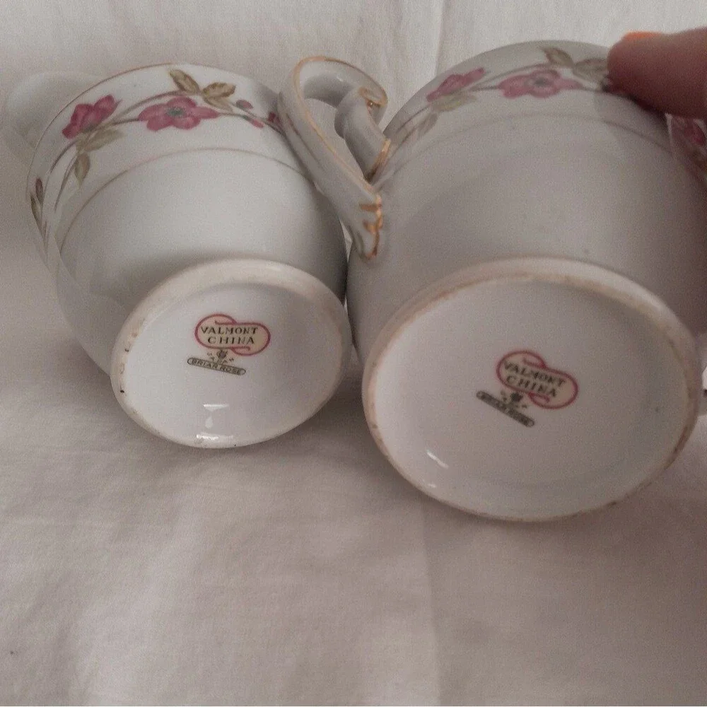 Valmont China Sugar Bowl & Creamer Set